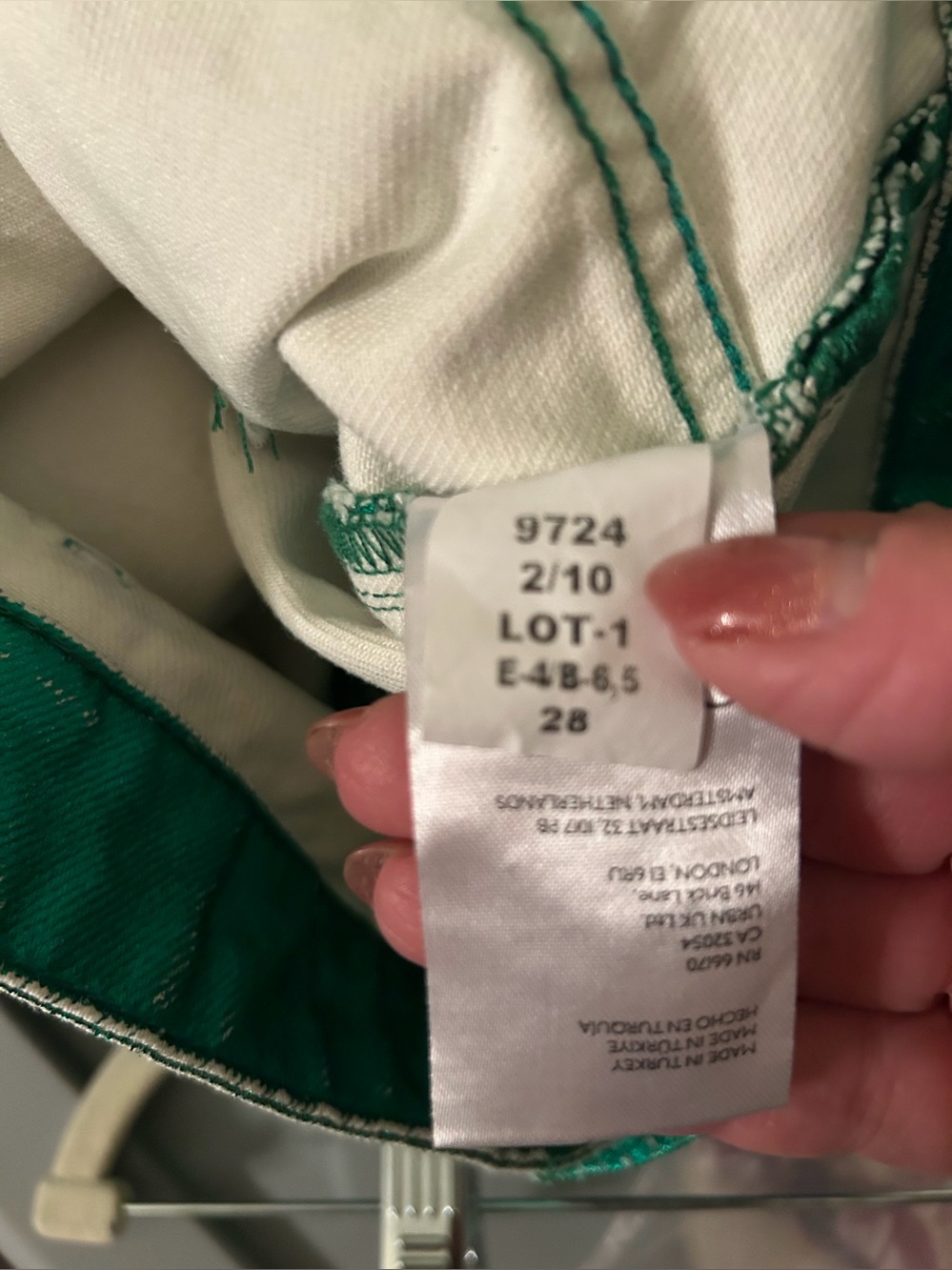 3. Free People Moxie barrel jeans metallic emerald green 24 & 28 - Picture 16 of 16